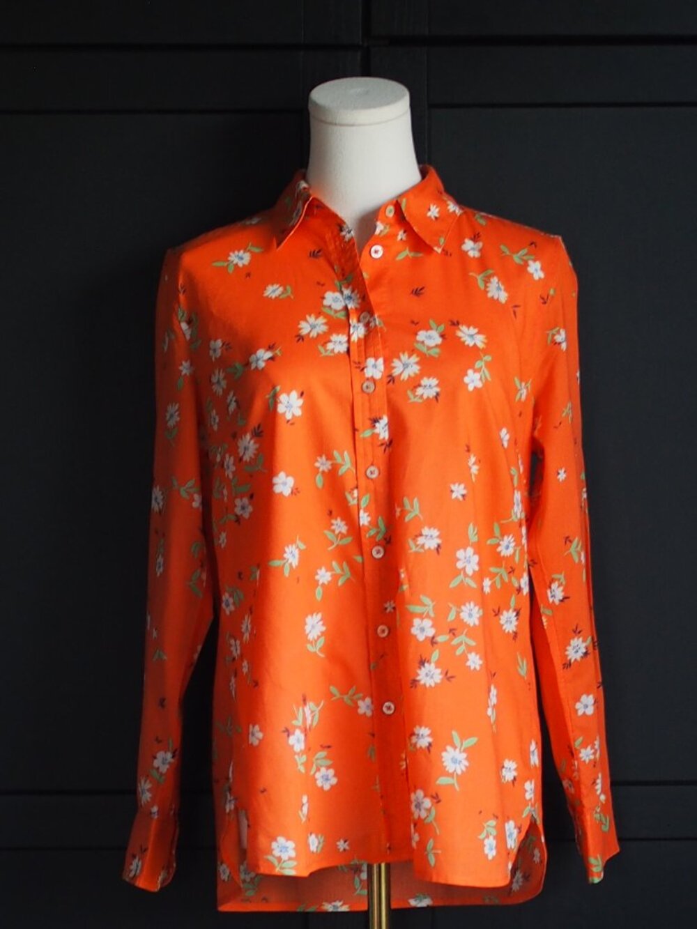 Talbots | Cotton Button Front Shirt in Lively Ditsy